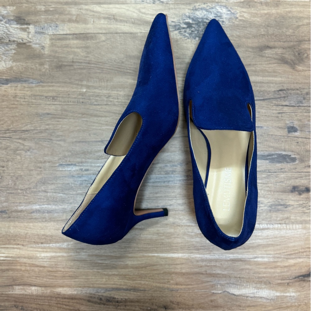 Royal Blue Kitten Heels